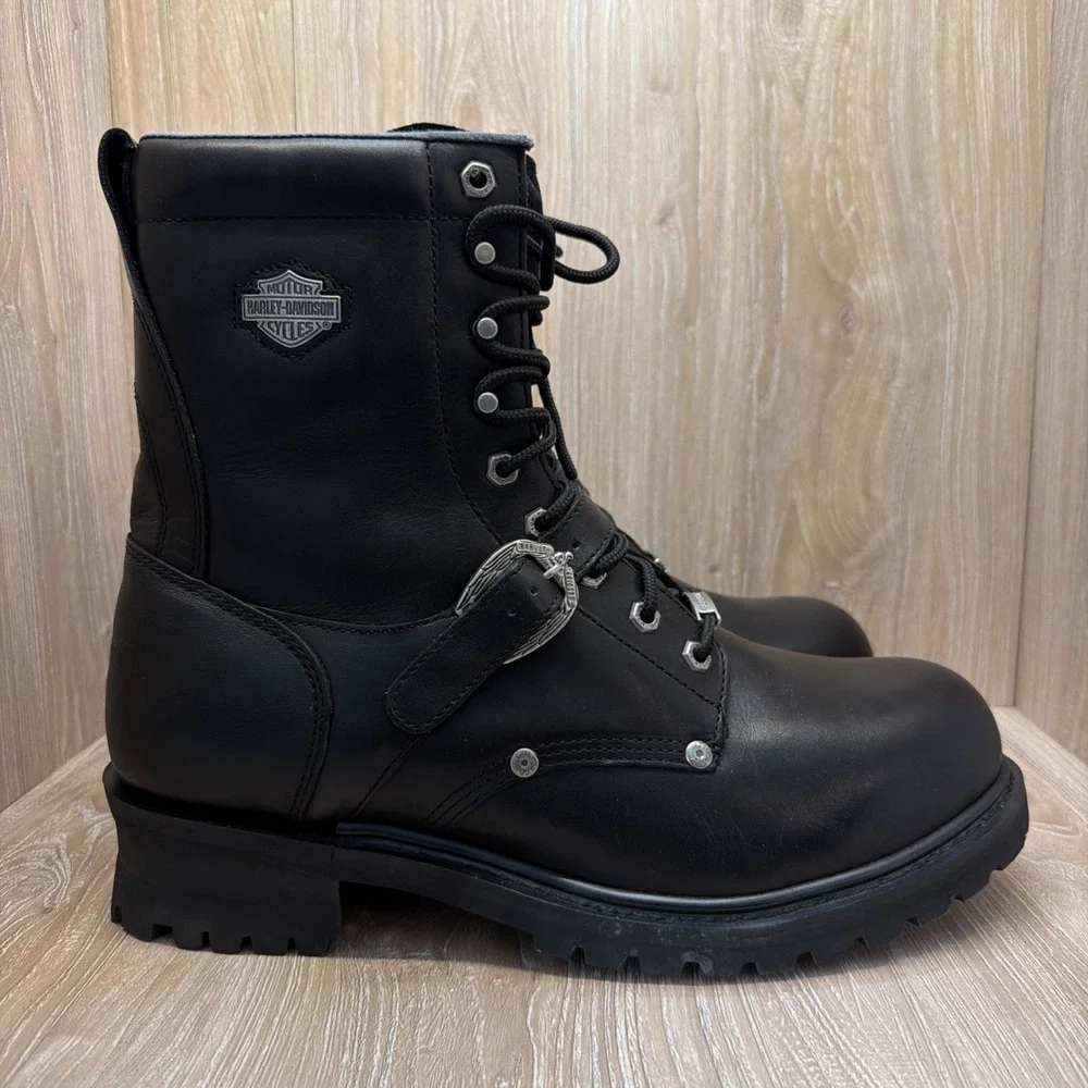 Harley Davidson Boots Size 13 Motorcycle Ansi Z41 PT 99 Black Leather Safety Toe